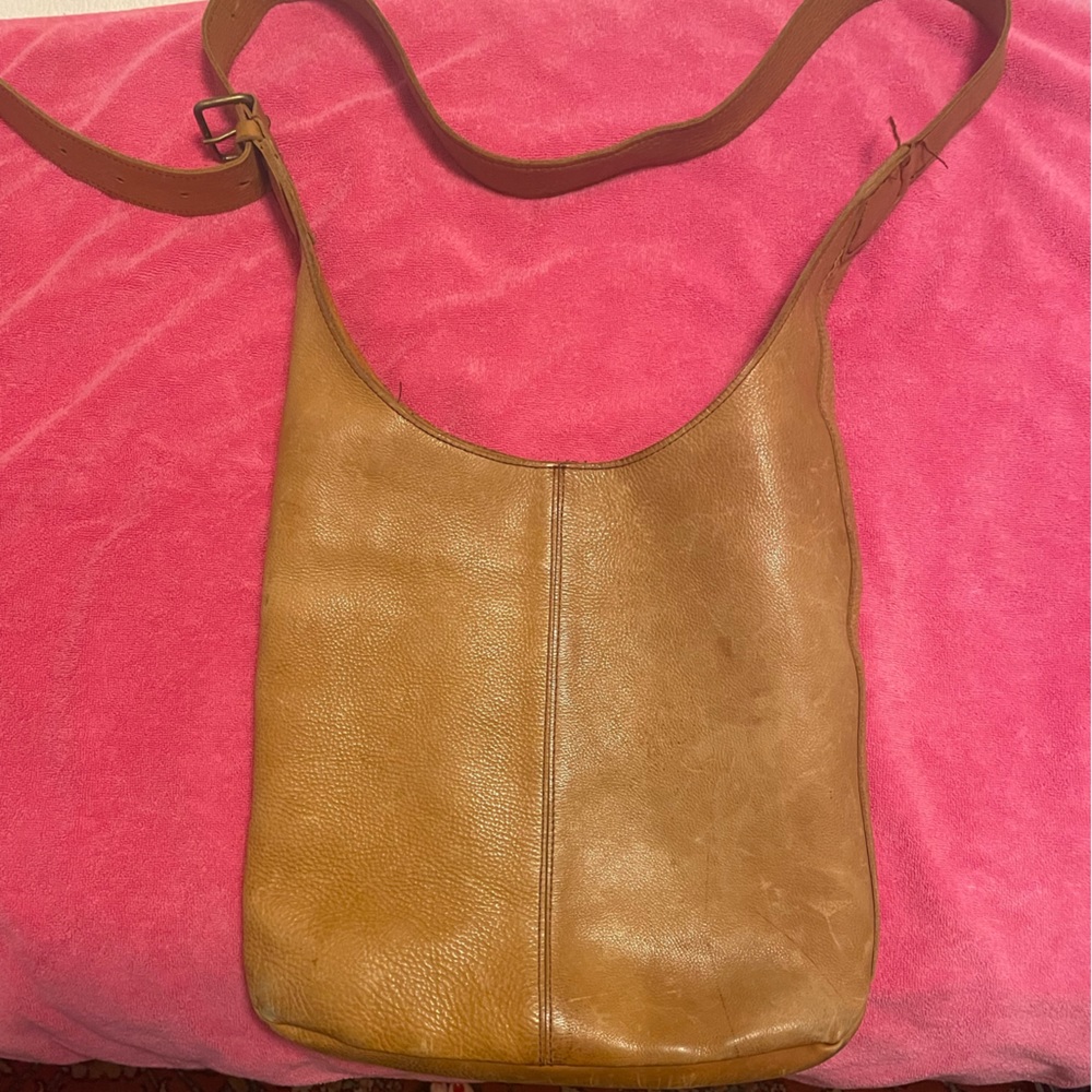 Large leather cross over bag